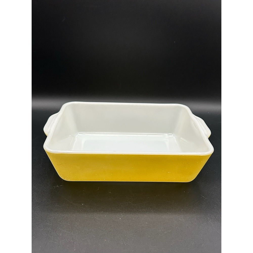 VTG 1950's Pyrex Yellow 503 Refrigerator Casserole Dish